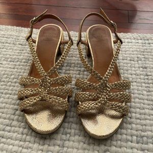 Sezane LOW ROSA SANDALS  Smooth Gold